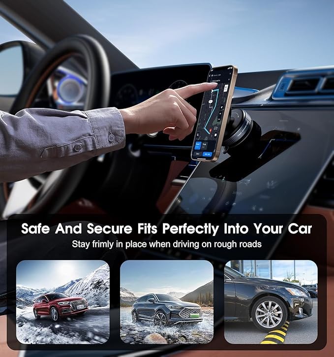 360 Magnetic Mobile Phone Holder with Vacuum Suction-P @399-/