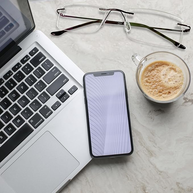 Rimless Portable Reading Glasses Power@ 399-/