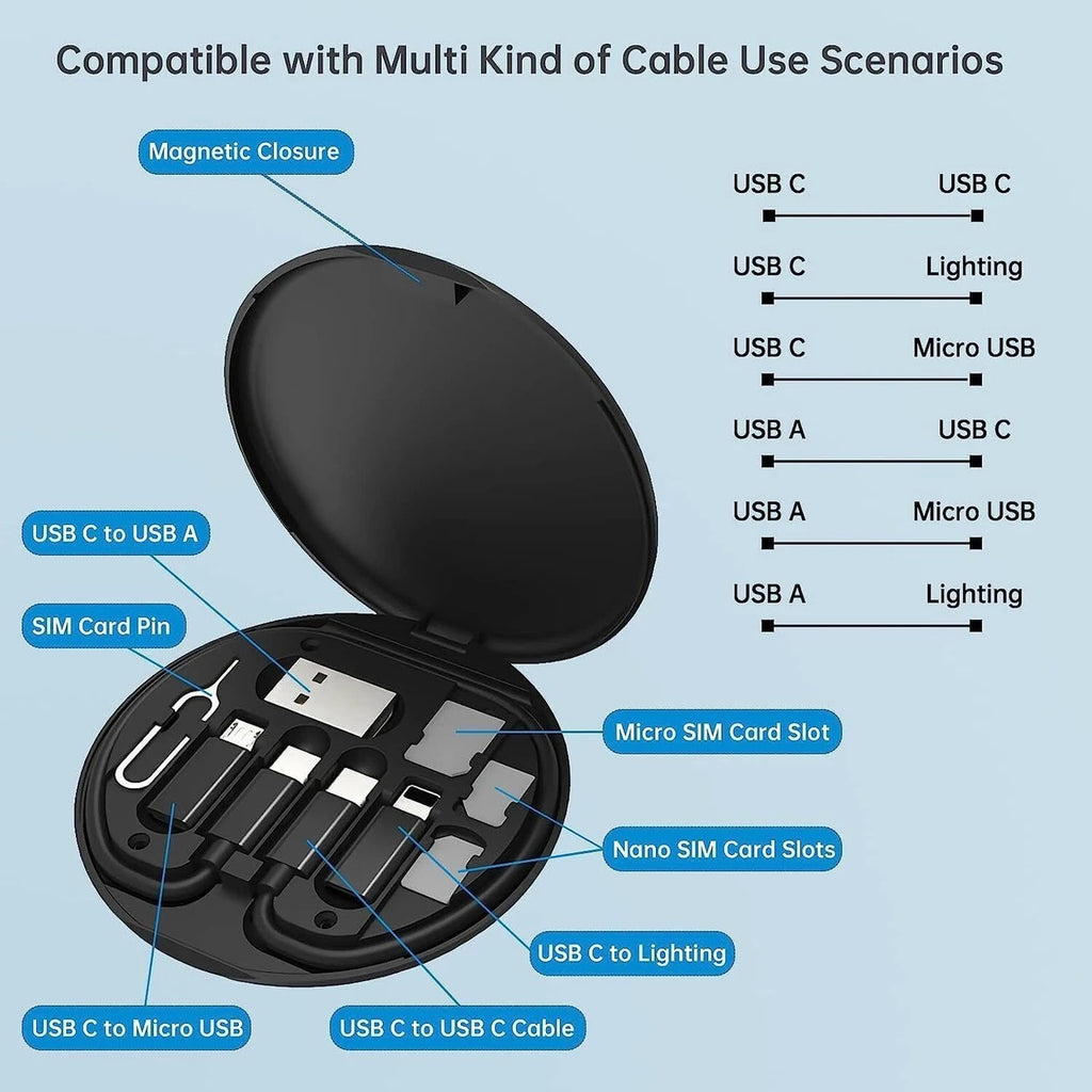 8-in-1 Multi-Connector Fast Charging Cable Kit-UB-#-@399-/
